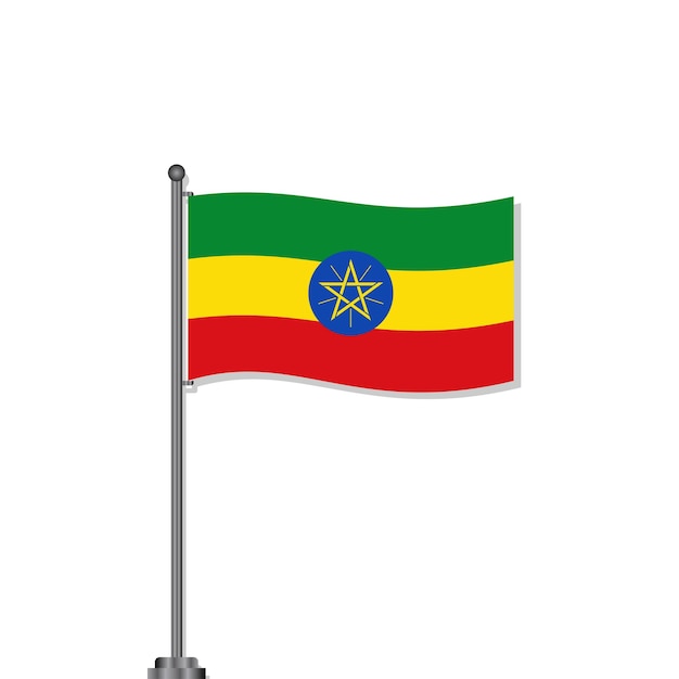 Ilustração do modelo de bandeira da Etiópia
