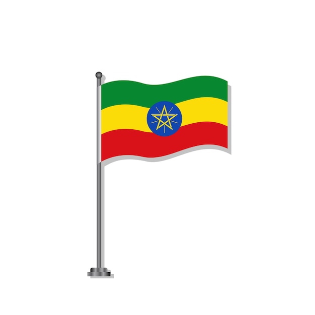 Ilustração do modelo de bandeira da Etiópia