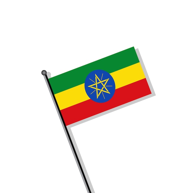 Ilustração do modelo de bandeira da Etiópia