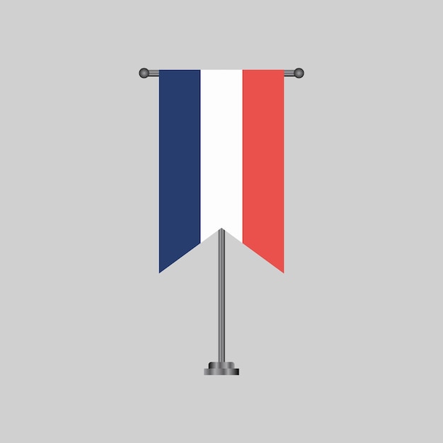 Vetor ilustração do modelo de bandeira da frança