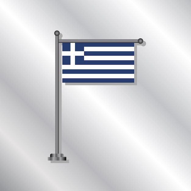 Ilustração do modelo de bandeira da Grécia