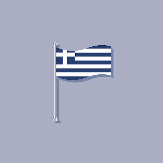 Ilustração do modelo de bandeira da Grécia