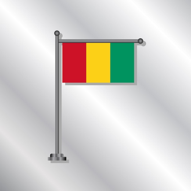 Ilustração do modelo de bandeira da guiné