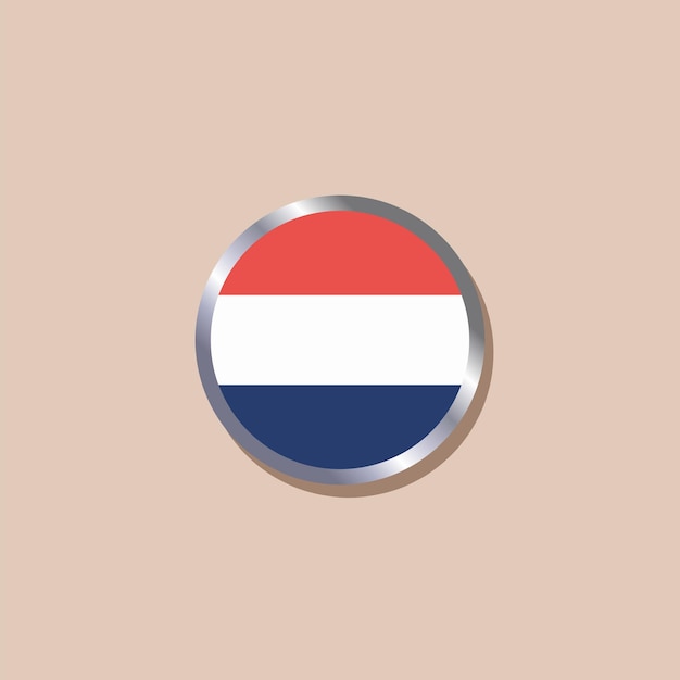 Ilustração do modelo de bandeira da holanda