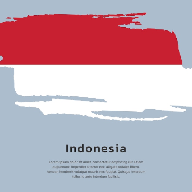 Ilustração do modelo de bandeira da Indonésia
