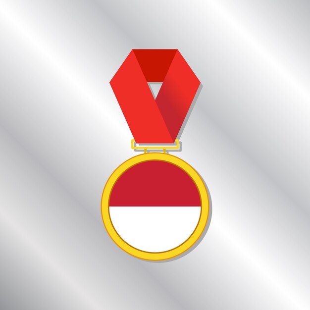 Ilustração do modelo de bandeira da Indonésia