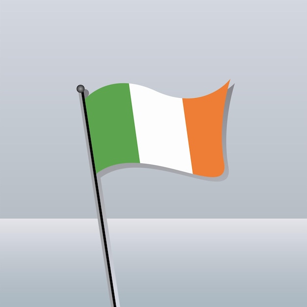 Ilustração do modelo de bandeira da irlanda