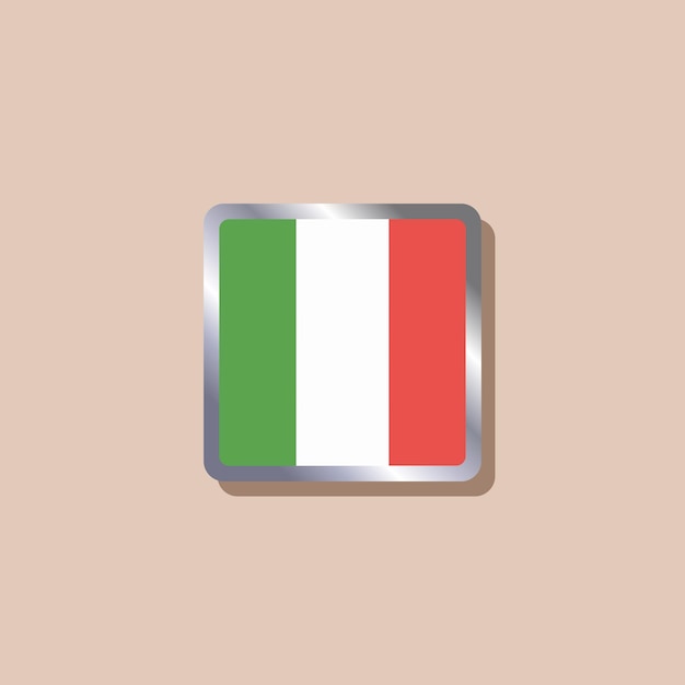 Ilustração do modelo de bandeira da Itália