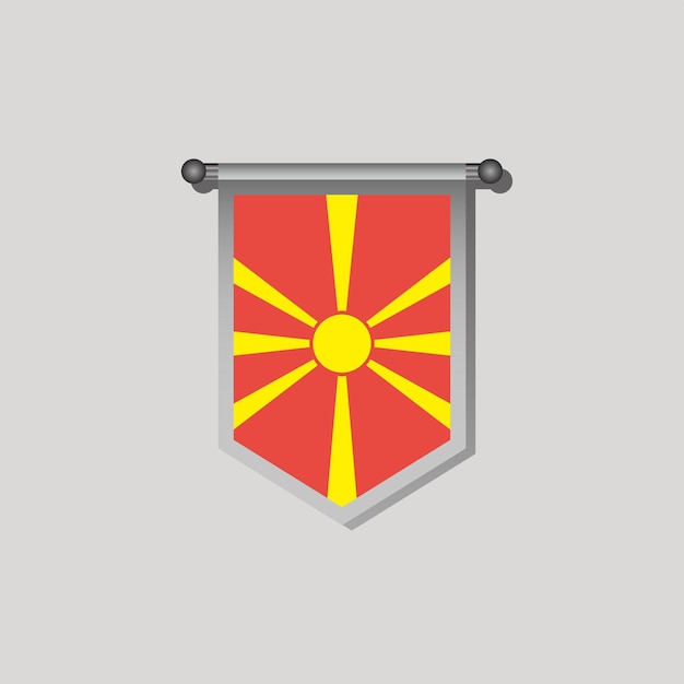 Ilustração do modelo de bandeira da macedônia