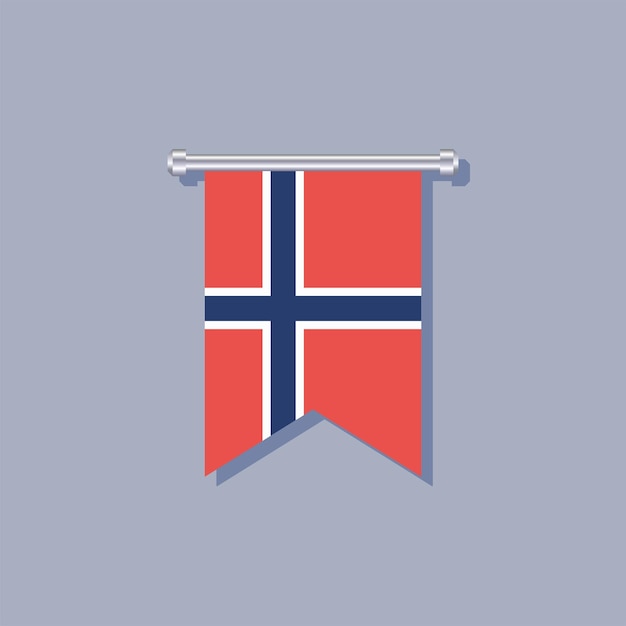 Ilustração do modelo de bandeira da Noruega