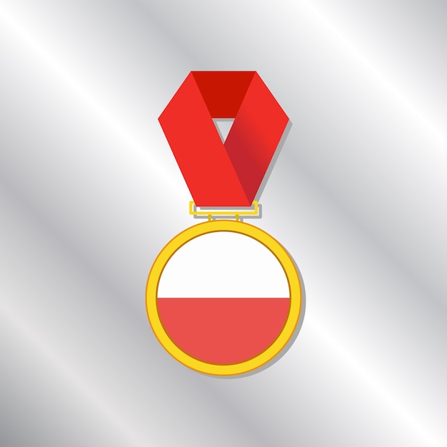 Ilustração do modelo de bandeira da Polônia