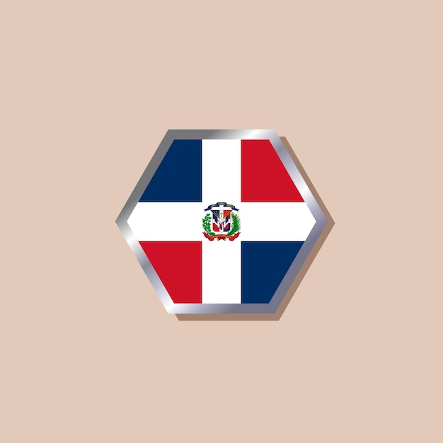 Ilustração do modelo de bandeira da república dominicana