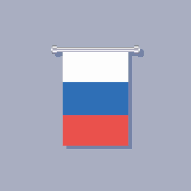 Ilustração do modelo de bandeira da rússia