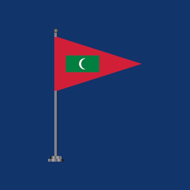 Vetor ilustração do modelo de bandeira das maldivas