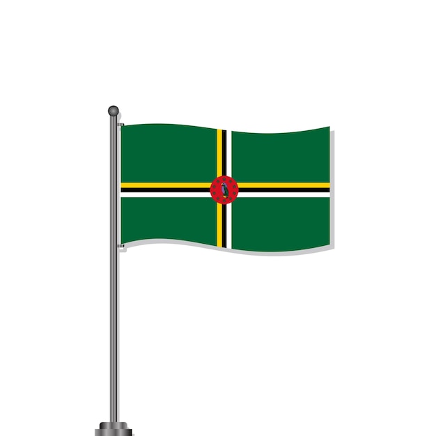 Ilustração do modelo de bandeira de domonica