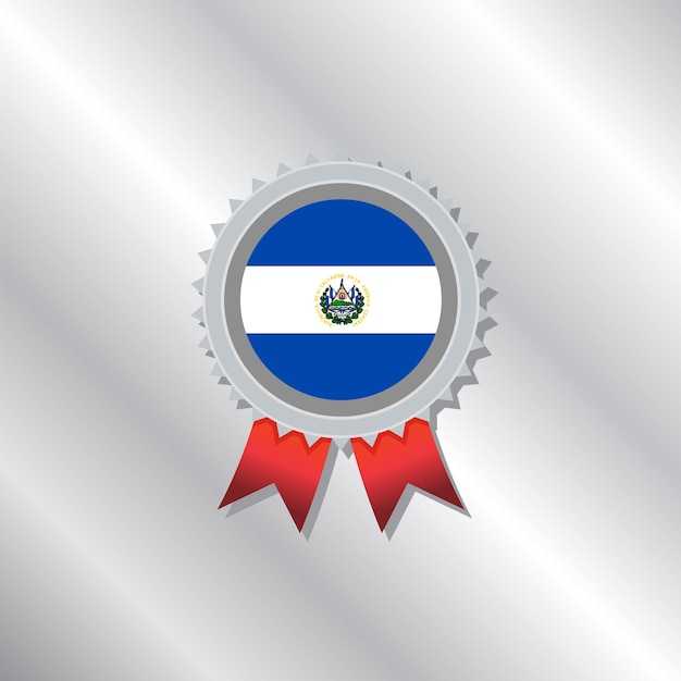 Vetor ilustração do modelo de bandeira de el salvador