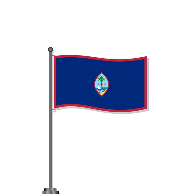 Ilustração do modelo de bandeira de guam