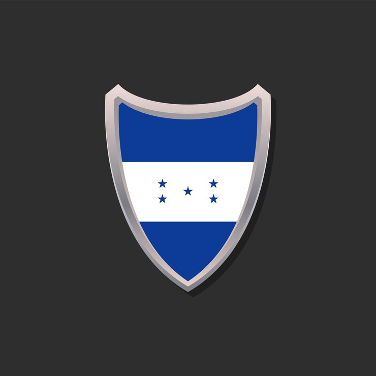 Vetor ilustração do modelo de bandeira de honduras