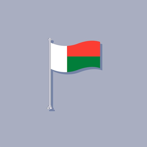 Ilustração do modelo de bandeira de madagascar