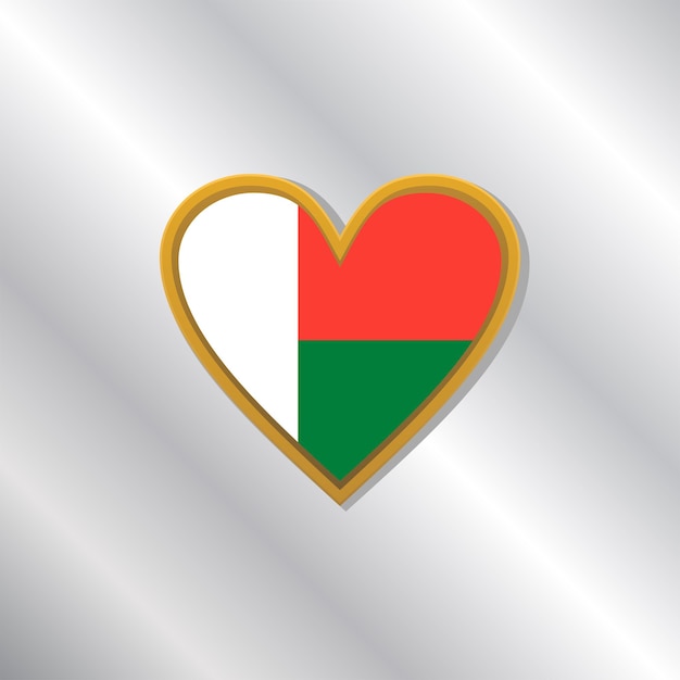Ilustração do modelo de bandeira de Madagascar