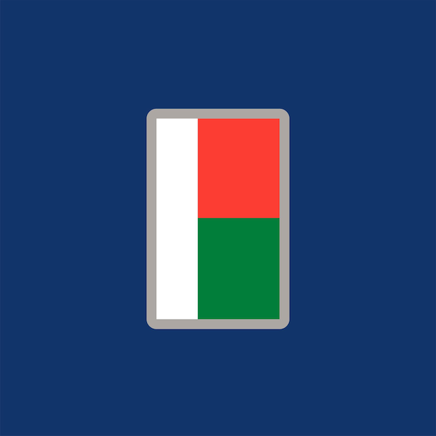 Ilustração do modelo de bandeira de Madagascar