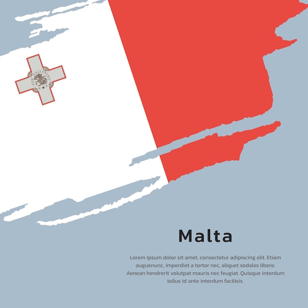 Ilustração do modelo de bandeira de malta