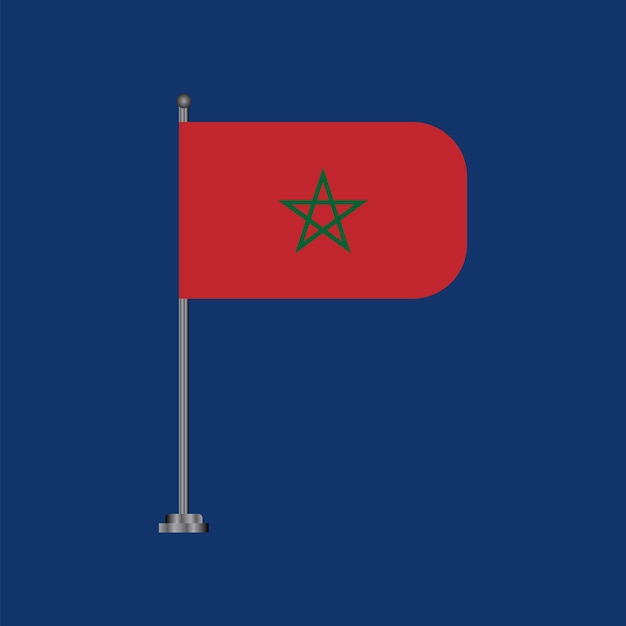 Vetor ilustração do modelo de bandeira de marrocos