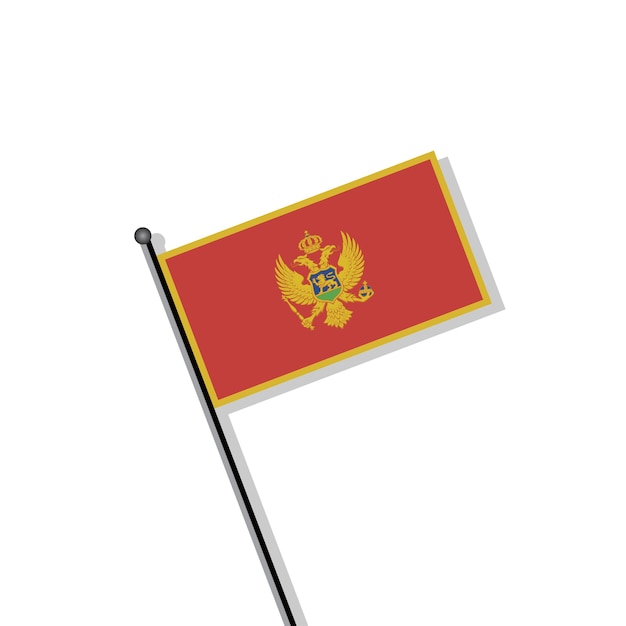 Ilustração do modelo de bandeira de montenegro