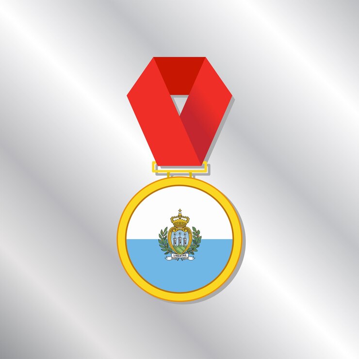 Vetor ilustração do modelo de bandeira de san marino