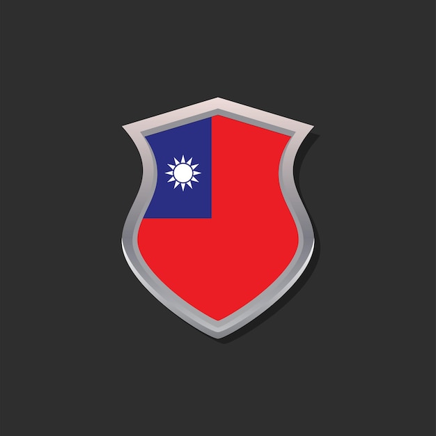 Ilustração do modelo de bandeira de taiwan