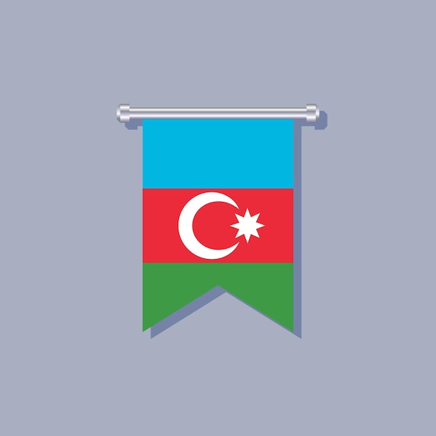 Ilustração do modelo de bandeira do azerbaijão