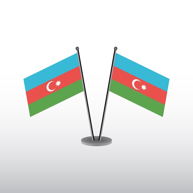 Ilustração do modelo de bandeira do azerbaijão