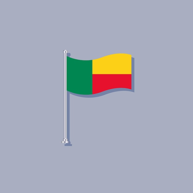 Ilustração do modelo de bandeira do benim