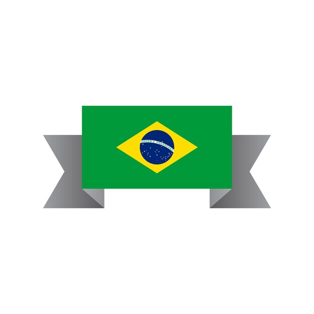 Ilustração do modelo de bandeira do brasil