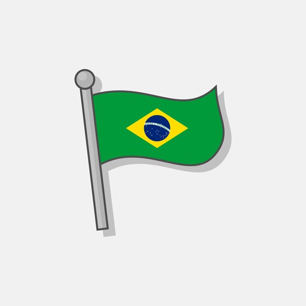 Ilustração do modelo de bandeira do brasil