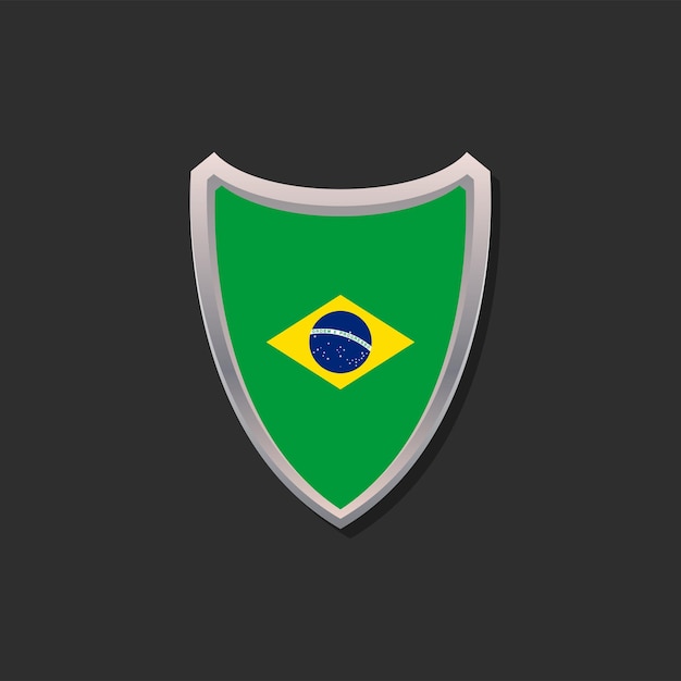 Vetor ilustração do modelo de bandeira do brasil