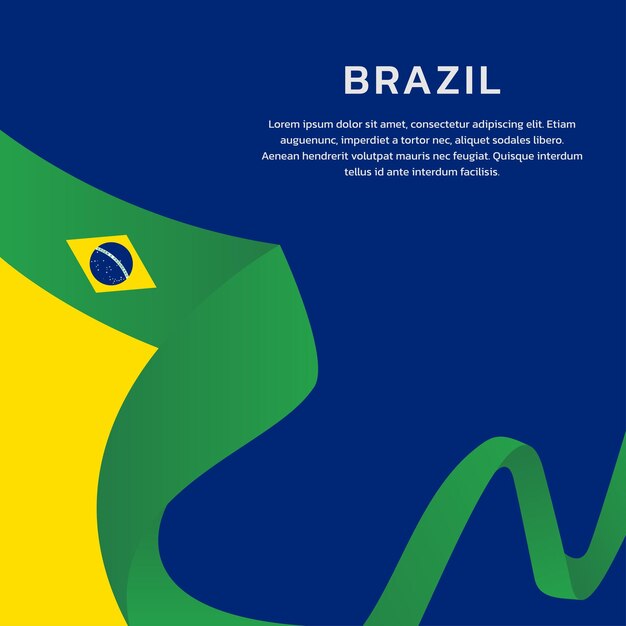 Vetor ilustração do modelo de bandeira do brasil