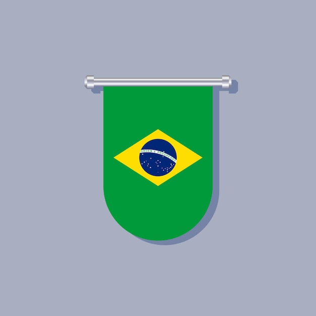 Ilustração do modelo de bandeira do brasil