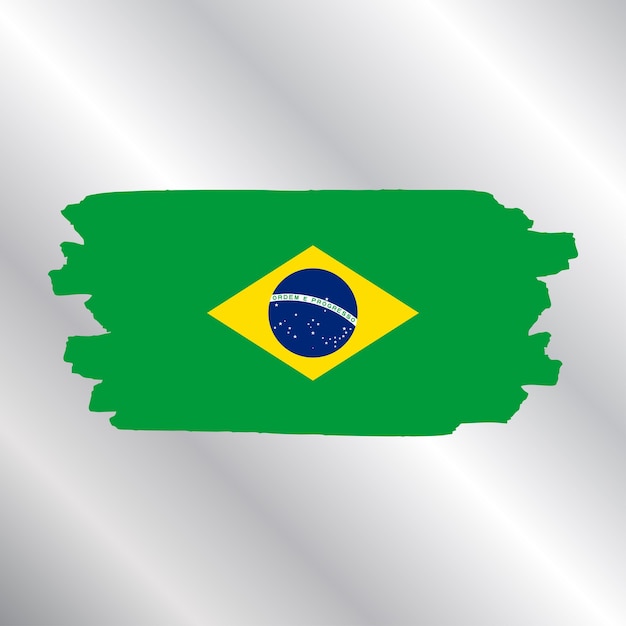 Vetor ilustração do modelo de bandeira do brasil