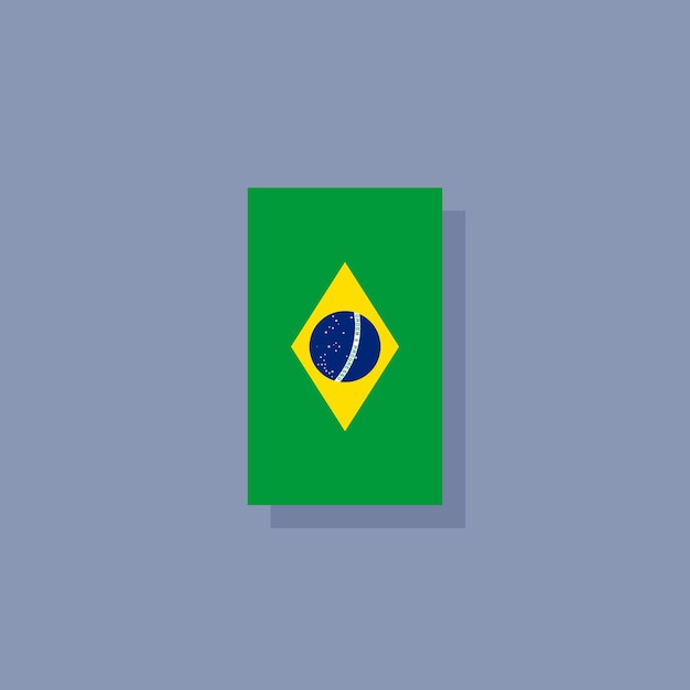Vetor ilustração do modelo de bandeira do brasil