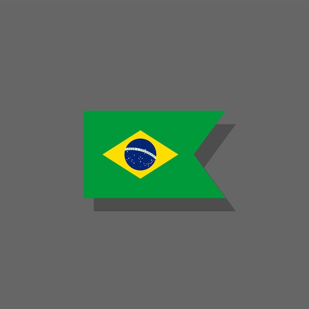 Vetor ilustração do modelo de bandeira do brasil