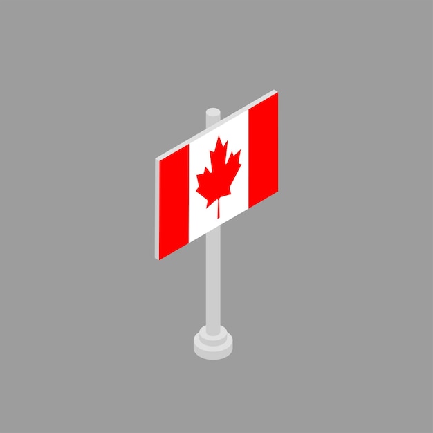 Ilustração do modelo de bandeira do canadá