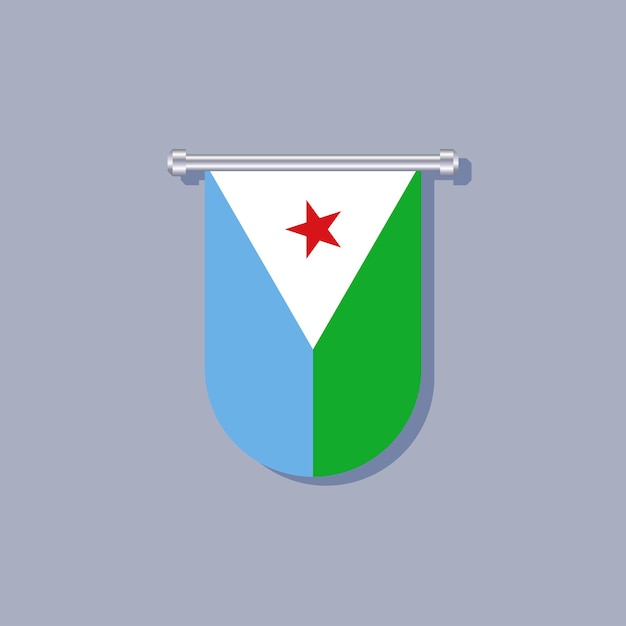 Ilustração do modelo de bandeira do djibuti