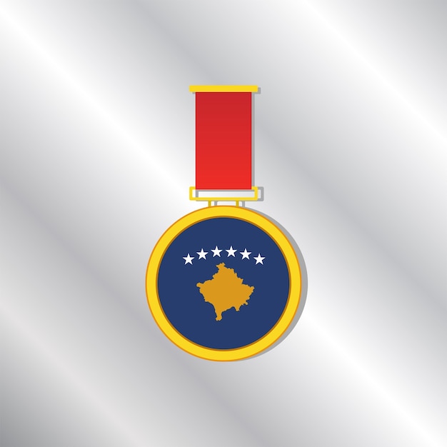 Vetor ilustração do modelo de bandeira do kosovo