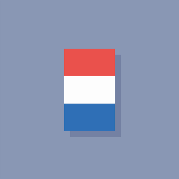 Vetor ilustração do modelo de bandeira do luxemburgo