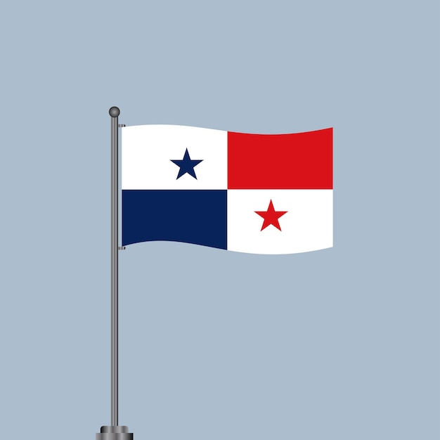 Vetor ilustração do modelo de bandeira do panamá