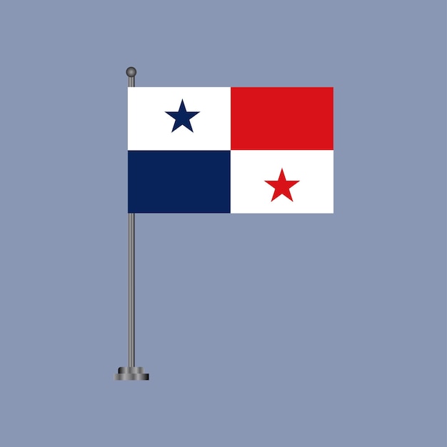 Ilustração do modelo de bandeira do panamá