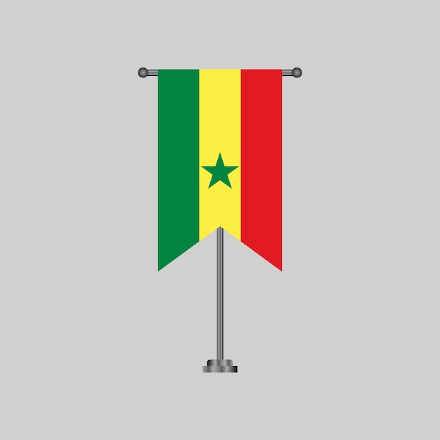 Ilustração do modelo de bandeira do Senegal