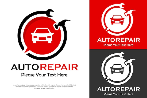 Ilustração do modelo de logotipo de reparação automática