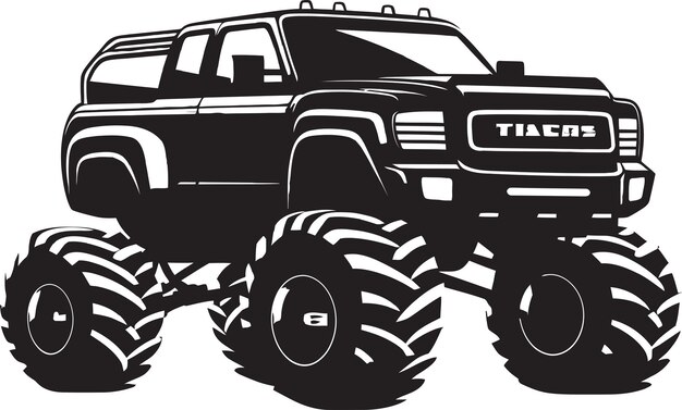 Ilustração do monster truck turbo charged